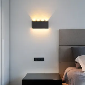 Modern dekorasyon akrilik kapak duvar lambası ev otel koridor LED fantezi duvar ışık
