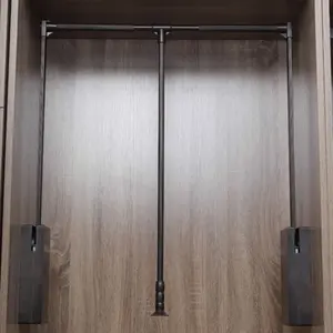 Système de levage de <span class=keywords><strong>penderie</strong></span> latéral escamotable CCH, <span class=keywords><strong>tringle</strong></span> de placard réglable pour <span class=keywords><strong>penderie</strong></span>, système de levage de vêtements escamotable - Product Image 2