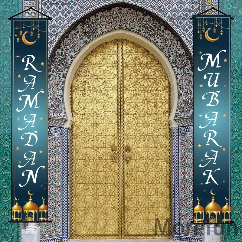 2023 Hotsale Ramadan Mubarak Tür Banner DIY Ramadan Dekorationen für Party Ramadan Kareem Party Supplies