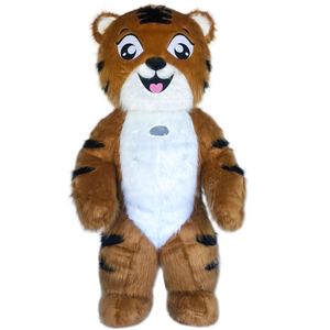 SAYGO mignon fourrure en peluche ours mascotte <span class=keywords><strong>Costume</strong></span> Animal Promotion Halloween Cosplay fête Fursuit famille unisexe carnaval Costumes - Product Image 1