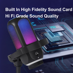 Microphone USB AT-DS1 PRO RVB Professionnel avec Trépied, Condensateur de Jeu, Lumière pour Chant et Diffusion - Product Image 4