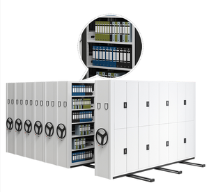 Muebles de oficina de diseño moderno, estantería de Metal móvil eléctrica masiva, biblioteca, escuela, estantería compacta de acero inoxidable, supermercado - Product Image 1