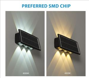 Prix d'usine, éclairage moderne sur cour, villa, éclairage extérieur IP65, applique murale solaire à led ABS étanche - Product Image 6