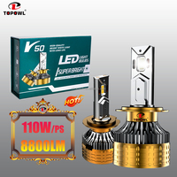 Kit de phares de voiture H4, faisceau haut/bas LED H7 H1 H8 H9 H11 HB3 9005 9006 200W 20000lm 6000K, phare de voiture