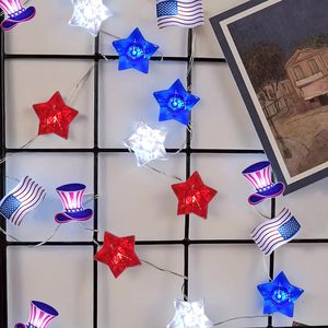 DAMAI Led American <b>Star</b> Flag String <b>Light</b> Decorative <b>Lights</b> for American Independence Day Decoration 4th of July Decoration - Product Image 4