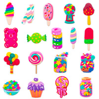 Adorables breloques pour chaussures en PVC souple, motifs bonbons, sucettes, glaces, cupcakes, accessoires DIY