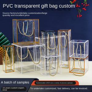 <span class=keywords><strong>Cajas</strong></span> de <span class=keywords><strong>Regalo</strong></span> de Plástico PET Transparente Personalizables, con Asas, en Tamaños Pequeño, Mediano y Grande, <span class=keywords><strong>para</strong></span> Dulces y Bodas, Gran Venta - Product Image 1