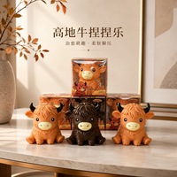 Jouet Squishy Vache des Highlands Géante, Doux et à Presser, Animal de la Ferme Anti-Stress, Fidget, 5-7 Ans, Unisexe, Cadeau Mystère, Vente en Gros, Faveur de Fête
