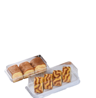 Boîte blister personnalisée en PET de qualité alimentaire pour gâteaux, fruits rouges, sushis et pâtisseries avec couvercle, conteneur de présentation alimentaire multi-compartiments