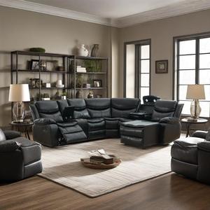 <span class=keywords><strong>Sofa</strong></span> 7021, kursi malas sudut bagian, Furniture kulit nyaman untuk ruang tamu