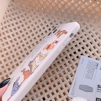 Coque Mate à Bords Droits Motif Dessin Animé, Conception de Trous Précis pour iPhone 17 Pro Max 16 15 12 11 X 8 & Huawei
