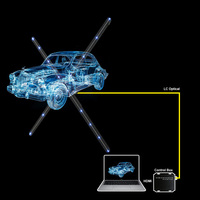 Kipas Hologram 3D 65cm serbaguna dirancang untuk solusi iklan dan tampilan interaktif yang dikendalikan Port Multimedia
