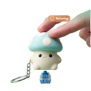 Wholesale 3D Printed <b>Mushroom</b> Keychain Cute Customizable Decompression Press Button Key Ring Fidget Toy <b>for</b> Anti Anxiety - Product Image 1