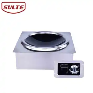 Restaurant built in concave countertop induction range reviews, wok electric stove with induction cooktop 3500w