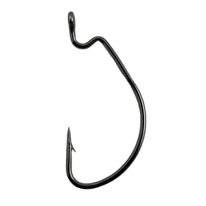 83206 High Carbon Steel Bass Fishing Hooks Assorted Sizes 8#-1# 1/0 - 5/0 Soft Lure Worm Crank Hook