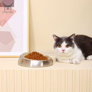 <strong>Tilted</strong> Stress Free <strong>Cat</strong> Food <strong>Bowl</strong> Reliefs Whisker Fatigue Wide <strong>Cat</strong> Dish, Stainless Steel Shallow <strong>Cat</strong> Food Feeding <strong>Bowl</strong> - Product Image 5
