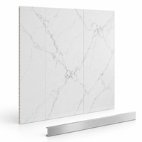 Panneau mural en marbre UV WYRAX 1220x2440mm 3.2mm Blanc Panda Brillant Imperméable Hall d'hôtel