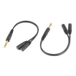 Convertidor de audio de 6,35 mm macho a 2x 3,5 mm hembra, cable divisor de audio para auriculares y altavoces - Product Image 3