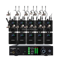 Système de monitoring intra-auriculaire sans fil UHF GOOERAI LM600, léger, à réduction de bruit, portable, 10 canaux stéréo, écran TFT couleur