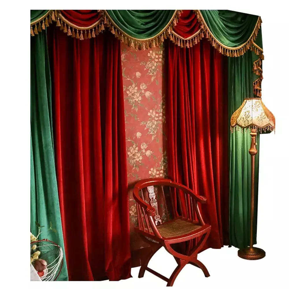 Luxury Velvet Curtains for Living Room Stage drapes 2 Panels Curtains Set Extra long 96" Multi colors