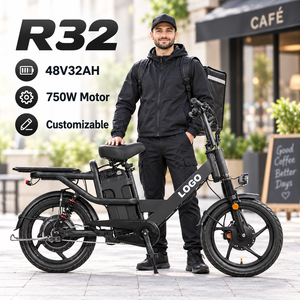 จักรยานไฟฟ้าไฮบริด R32 48V32AH รุ่นสั่งทำพิเศษ ขนาดยาง 18x2.5 สำหรับพนักงานส่งของจากโรงงาน - Product Image 1