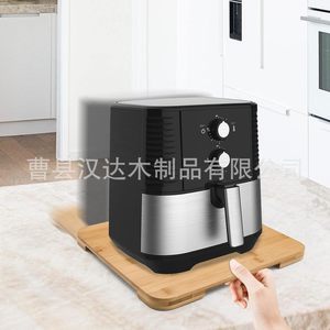 Support de comptoir en bambou pour appareils de cuisine : grille-pain, friteuse à air, mixeur – Style simple - Product Image 4