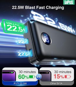 Banco de Energía Portátil de 60,000 mAh, Carga Rápida de 22.5 W, Salidas USB-C/iOS/Micro-USB, Pantalla Digital, Protección Contra <span class=keywords><strong>Sobrecarga</strong></span> - Product Image 3