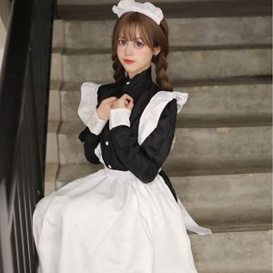 Maid Costume Black White Lolita Dress Cosplay Outfit Female Crossdressing Stage Costume Fall 2023 - Product Image 4