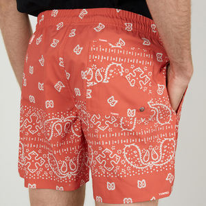 Pantaloncini estivi personalizzati con stampa Paisley Vintage Cropper100 % Nylon in poliestere pantaloncini da bagno Premium <span class=keywords><strong>Bandana</strong></span> pantaloncini da uomo - Product Image 3