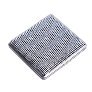 Étui à cigarettes portable double face en cristal scintillant, emballage de 20 pièces, boîte de rangement pour fumeurs pour femmes - Product Image 4
