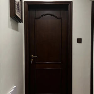 تصميم الشرائح العمودية الحديثة الصلبة MDF لوحة خضراء خشبية غرفة نوم الباب الداخلي للشقق السكنية سوينغ - Product Image 2