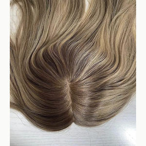 Topper de cheveux 100% humains de qualité supérieure pour femmes européennes, double épaisseur, taille personnalisable, toppers mono avec base en soie - Product Image 1