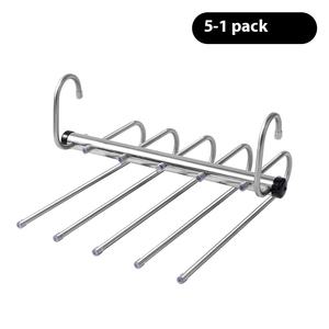 <span class=keywords><strong>Porte</strong></span>-pantalons en métal multifonctionnel, pliable télescopique et multi-niveaux, clip magique pour le rangement des vêtements dans la garde-robe - Product Image 6