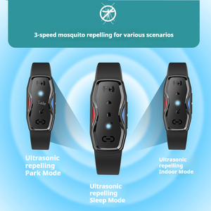 Braccialetto Repellente per Zanzare a Ultrasuoni JUNCHI F1 con Tecnologia a 2025 Frequenze, Sicuro e Innocuo, Display LED, Unisex - Product Image 4