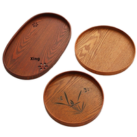 Plateau à thé en bois japonais fait main, style traditionnel, décoration d'intérieur, portable, avec motif gravé, idéal pour les fêtes
