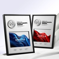 Plaque de récompense personnalisée en aluminium, médaille en métal 3D gravée au laser, trophée de reconnaissance d'entreprise