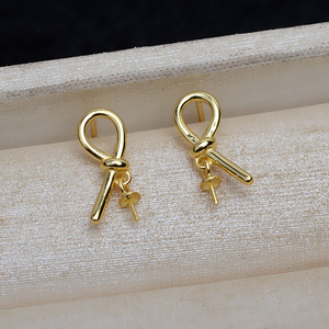 Boucles d'oreilles en argent S925 avec perles de cheveux de fœt de 7 à 12 mm, accessoires de bijoux faits à la main pour femmes, composants de bijoux 4018 - Product Image 5