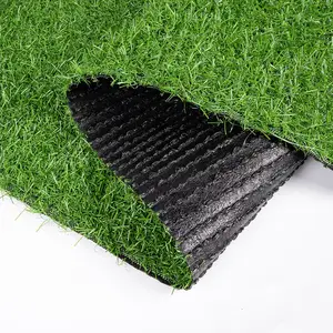 Césped artificial de plástico sintético para jardín, césped verde de 2cm-4cm de altura, decoración comercial para el campus, E07612