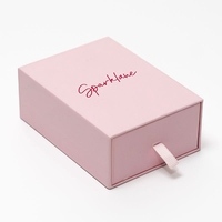 Boîte d'emballage de bijoux écologique à coulissant, carton personnalisé, boîte cadeau rigide avec tiroir