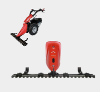 Débroussailleuse pour terrains accidentés avec plateau flottant, protection de la lame adaptée au terrain, largeur de coupe de 80 cm