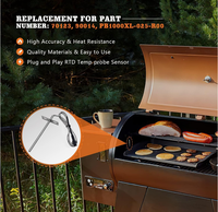 Sensor de temperatura RTD de repuesto, compatible con Pit Boss Pellet Grill PB1000XL-025-R00 V2