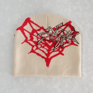 Chapeaux Hommes Femmes Spider Web Chapeau Drôle Bonnets À La Mode Hip-Hop <span class=keywords><strong>Bonnet</strong></span> Unisexe En Plein Air Ski <span class=keywords><strong>Bonnet</strong></span> Tricoté Chaud Froid Skullies - Product Image 3
