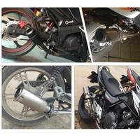 Pot d'échappement de moto en fibre de carbone, silencieux argent/noir/bleu universel 51/60 mm DB Killer Z900 R3 R25 MT07 MT09 R1 Z400 Z650