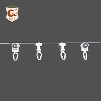 Accessoires de rail de rideau à plis ondulés en gros, accessoires de rail de rideau à plis ondulés, curseur de rail de rideau à plis en S en plastique