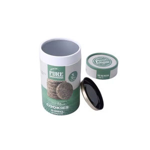 Tubo de latas compuestas de papel de cubierta de hierro cilíndrico biodegradable personalizado tubo de papel reciclado para embalaje de alimentos y medicamentos - Product Image 1