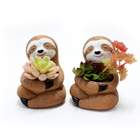 Pots de fleurs paresseux conteneur de jardinière en résine intérieure et extérieure avec trou de drainage pour Cactus succulent pour jardin de bureau à domicile