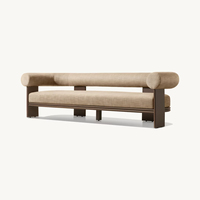 Ensemble de canapés de patio de luxe avec coussins en aluminium sectionnels mobilier de jardin extérieur canapé de jardin moderne et table à café/thé