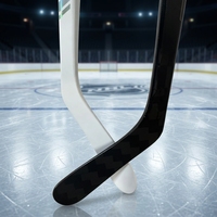 Bâton de hockey sur glace en carbone intermédiaire, flexibilité moyenne, pour les adultes de petite taille, entraînement de hockey amateur