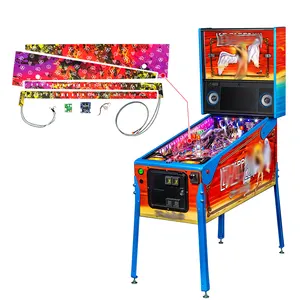 Aksesori mesin Arcade Game yang dioperasikan koin cahaya ekspresi kabinet LED untuk mesin Pinball sirip