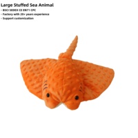 2025 nouveau personnalisé enfants jouet en peluche gros poisson farci triangulaire chauve-souris poisson Manta Ray PP coton remplissage Offre Spéciale Juguetes Para Los Ninos